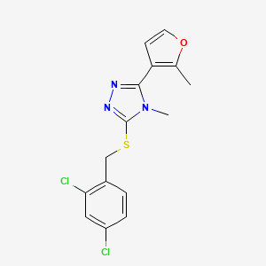 3-((2,4-Dichlorobenzyl)thio)-4-methyl-5-(2-methylfuran-3-yl)-4H-1,2,4-triazole