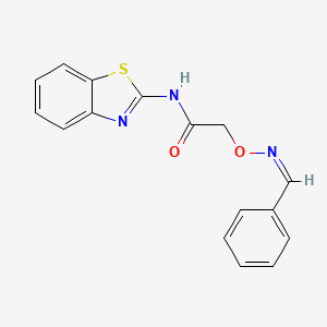 N-(1,3-benzothiazol-2-yl)-2-[(Z)-benzylideneamino]oxyacetamide