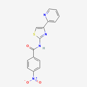 4-Nitro-N-(4-(pyridin-2-yl)thiazol-2-yl)benzamide