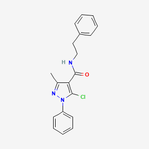 molecular formula C19H18ClN3O B10815911 5-Chloro-3-methyl-N-phenethyl-1-phenyl-1H-pyrazole-4-carboxamide 