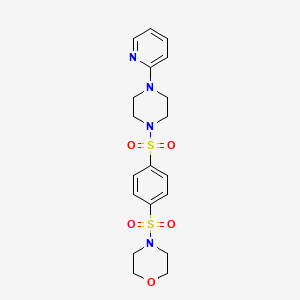 molecular formula C19H24N4O5S2 B10815915 4-((4-((4-(Pyridin-2-yl)piperazin-1-yl)sulfonyl)phenyl)sulfonyl)morpholine 