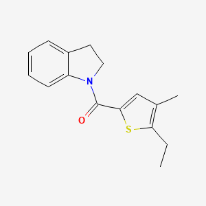 molecular formula C16H17NOS B10815941 2,3-Dihydroindol-1-yl-(5-ethyl-4-methylthiophen-2-yl)methanone 