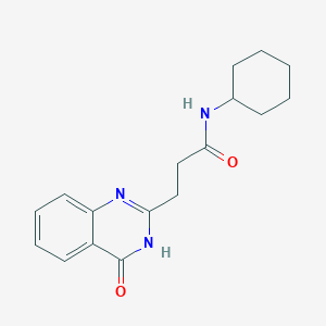 molecular formula C17H21N3O2 B10816007 N-cyclohexyl-3-(4-oxo-3,4-dihydroquinazolin-2-yl)propanamide 