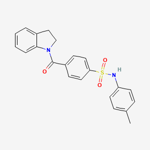 molecular formula C22H20N2O3S B10816091 4-(Indoline-1-carbonyl)-N-(p-tolyl)benzenesulfonamide 