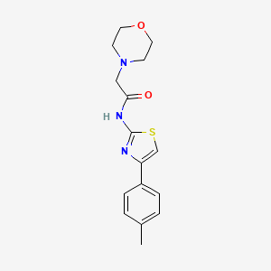 molecular formula C16H19N3O2S B10816102 2-Morpholino-N-(4-(p-tolyl)thiazol-2-yl)acetamide 