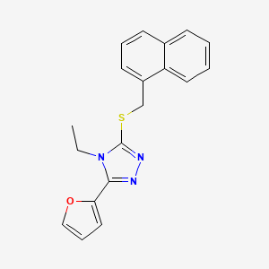 4-Ethyl-3-(2-furyl)-5-((1-naphthylmethyl)thio)-4H-1,2,4-triazole