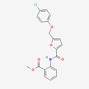 Methyl 2-(5-((4-chlorophenoxy)methyl)furan-2-carboxamido)benzoate