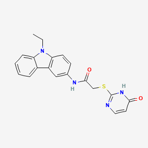 N-(9-ethylcarbazol-3-yl)-2-[(6-oxo-1H-pyrimidin-2-yl)sulfanyl]acetamide