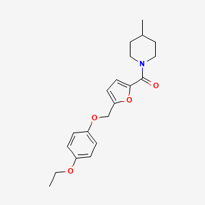 molecular formula C20H25NO4 B10816152 (5-((4-Ethoxyphenoxy)methyl)furan-2-yl)(4-methylpiperidin-1-yl)methanone 