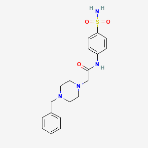 molecular formula C19H24N4O3S B10816162 2-(4-benzylpiperazin-1-yl)-N-(4-sulfamoylphenyl)acetamide 