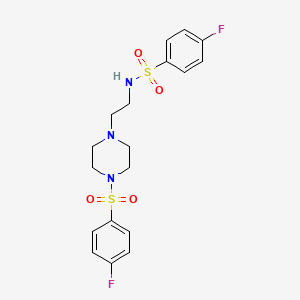 4-Fluoro-N-(2-(4-((4-fluorophenyl)sulfonyl)piperazin-1-yl)ethyl)benzenesulfonamide