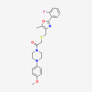 2-({[2-(2-Fluorophenyl)-5-methyl-1,3-oxazol-4-YL]methyl}sulfanyl)-1-[4-(4-methoxyphenyl)piperazin-1-YL]ethan-1-one