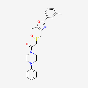 2-{[5-Methyl-2-(3-methylphenyl)-1,3-oxazol-4-YL]methanesulfinyl}-1-(4-phenylpiperazin-1-YL)ethan-1-one