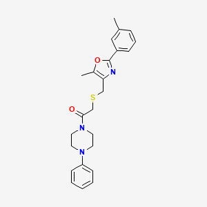 2-({[5-Methyl-2-(3-methylphenyl)-1,3-oxazol-4-YL]methyl}sulfanyl)-1-(4-phenylpiperazin-1-YL)ethan-1-one