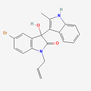 5'-bromo-3'-hydroxy-2-methyl-1'-(prop-2-en-1-yl)-1',3'-dihydro-1H,2'H-3,3'-biindol-2'-one