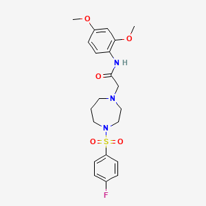 N-(2,4-Dimethoxyphenyl)-2-(4-((4-fluorophenyl)sulfonyl)-1,4-diazepan-1-yl)acetamide