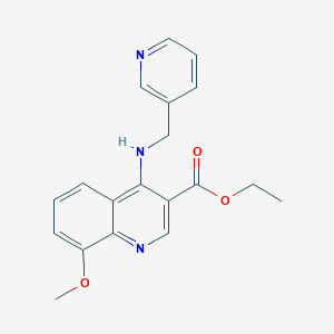 Ethyl 8-methoxy-4-((pyridin-3-ylmethyl)amino)quinoline-3-carboxylate