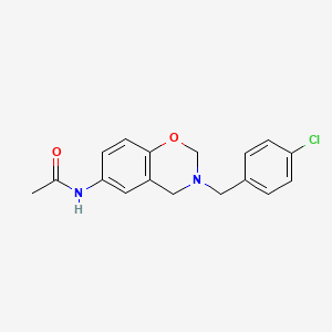 N-[3-(4-chlorobenzyl)-3,4-dihydro-2H-1,3-benzoxazin-6-yl]acetamide