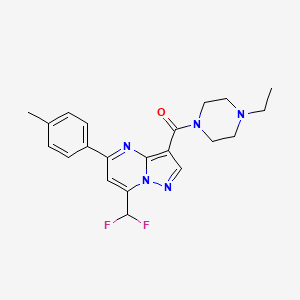 (7-Difluoromethyl-5-p-tolyl-pyrazolo[1,5-a]pyrimidin-3-yl)-(4-ethyl-piperazin-1-yl)-methanone