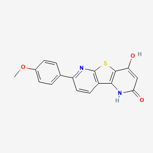 6-hydroxy-11-(4-methoxyphenyl)-8-thia-3,10-diazatricyclo[7.4.0.02,7]trideca-1(9),2(7),5,10,12-pentaen-4-one