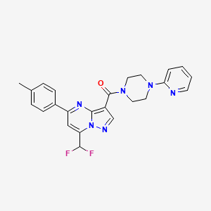 7-(Difluoromethyl)-5-(4-methylphenyl)-3-[(4-pyridin-2-ylpiperazin-1-yl)carbonyl]pyrazolo[1,5-a]pyrimidine