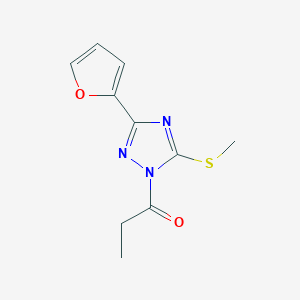 1-(3-(Furan-2-yl)-5-(methylthio)-1H-1,2,4-triazol-1-yl)propan-1-one