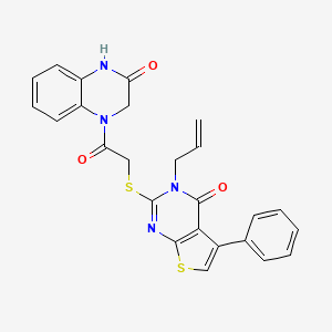 3-Allyl-2-((2-oxo-2-(3-oxo-3,4-dihydroquinoxalin-1(2H)-yl)ethyl)thio)-5-phenylthieno[2,3-d]pyrimidin-4(3H)-one