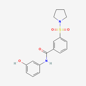 N-(3-Hydroxy-phenyl)-3-(pyrrolidine-1-sulfonyl)-benzamide