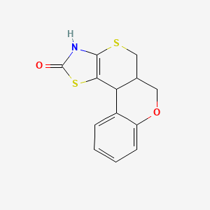 8-oxa-12,16-dithia-14-azatetracyclo[8.7.0.02,7.013,17]heptadeca-2,4,6,13(17)-tetraen-15-one