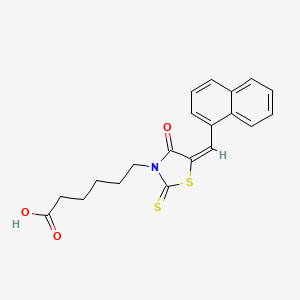 6-(5-(Naphthalen-1-ylmethylene)-4-oxo-2-thioxothiazolidin-3-yl)hexanoic acid