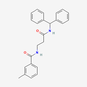 N-(3-(Benzhydrylamino)-3-oxopropyl)-3-methylbenzamide