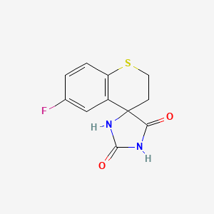 molecular formula C11H9FN2O2S B10817082 6'-Fluorospiro[imidazolidine-4,4'-thiochromane]-2,5-dione CAS No. 69627-84-5