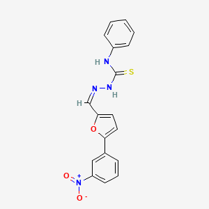 1-[(Z)-[5-(3-nitrophenyl)furan-2-yl]methylideneamino]-3-phenylthiourea