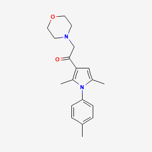 molecular formula C19H24N2O2 B10817107 1-[2,5-Dimethyl-1-(4-methylphenyl)pyrrol-3-yl]-2-morpholin-4-ylethanone 