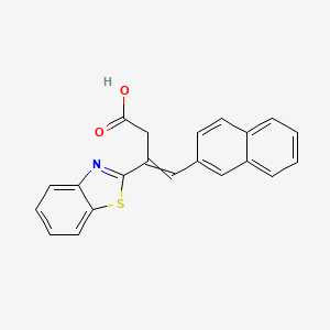 3-(1,3-Benzothiazol-2-yl)-4-naphthalen-2-ylbut-3-enoic acid