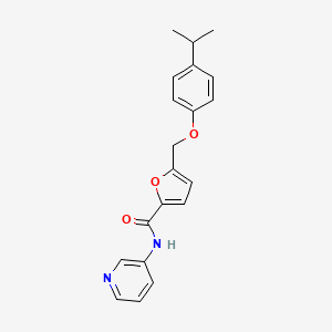 molecular formula C20H20N2O3 B10817118 5-((4-Isopropylphenoxy)methyl)-N-(pyridin-3-yl)furan-2-carboxamide 