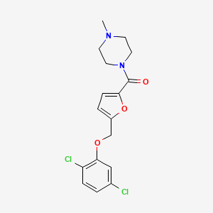 (5-((2,5-Dichlorophenoxy)methyl)furan-2-yl)(4-methylpiperazin-1-yl)methanone