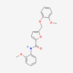 molecular formula C20H19NO5 B10817126 5-((2-Methoxyphenoxy)methyl)-N-(2-methoxyphenyl)furan-2-carboxamide 