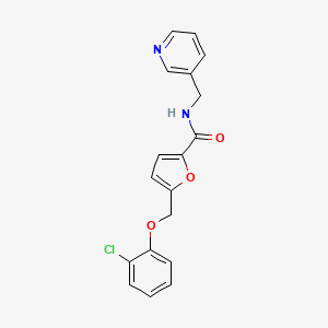 molecular formula C18H15ClN2O3 B10817127 5-((2-Chlorophenoxy)methyl)-N-(pyridin-3-ylmethyl)furan-2-carboxamide 