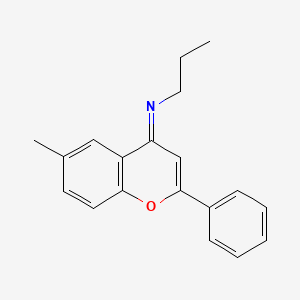 6-Methyl-2-phenyl-N-propyl-4H-chromen-4-imine