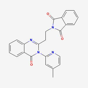 molecular formula C24H18N4O3 B10817168 2-(2-(3-(4-Methylpyridin-2-yl)-4-oxo-3,4-dihydroquinazolin-2-yl)ethyl)isoindoline-1,3-dione 