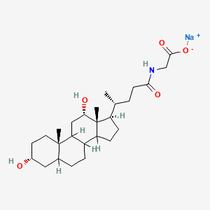 molecular formula C26H42NNaO5 B10817188 sodium;2-[[(4R)-4-[(3R,10S,12S,13R,17R)-3,12-dihydroxy-10,13-dimethyl-2,3,4,5,6,7,8,9,11,12,14,15,16,17-tetradecahydro-1H-cyclopenta[a]phenanthren-17-yl]pentanoyl]amino]acetate 