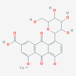 molecular formula C21H16CaO11 B10817299 Rhein-8-O-beta-D-glucopyranoside 