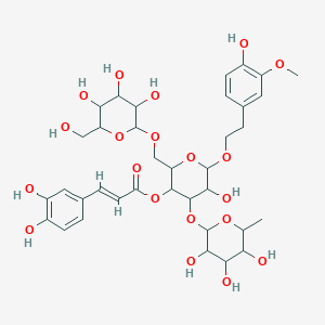 [5-hydroxy-6-[2-(4-hydroxy-3-methoxyphenyl)ethoxy]-2-[[3,4,5-trihydroxy-6-(hydroxymethyl)oxan-2-yl]oxymethyl]-4-(3,4,5-trihydroxy-6-methyloxan-2-yl)oxyoxan-3-yl] (E)-3-(3,4-dihydroxyphenyl)prop-2-enoate