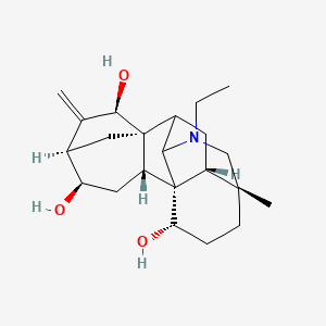 molecular formula C22H33NO3 B10817324 (1R,2R,4R,5R,7R,8R,13R,16S,17R)-11-ethyl-13-methyl-6-methylidene-11-azahexacyclo[7.7.2.15,8.01,10.02,8.013,17]nonadecane-4,7,16-triol 