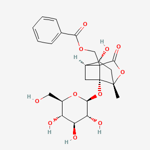 [(1R,3R,4R,6S)-4-hydroxy-6-methyl-8-oxo-1-[(2S,3R,4S,5S,6R)-3,4,5-trihydroxy-6-(hydroxymethyl)oxan-2-yl]oxy-7-oxatricyclo[4.3.0.03,9]nonan-9-yl]methyl benzoate