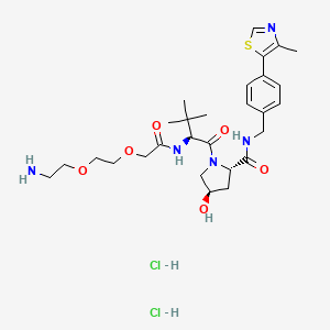 (2S,4R)-1-[(2S)-2-[[2-[2-(2-aminoethoxy)ethoxy]acetyl]amino]-3,3-dimethylbutanoyl]-4-hydroxy-N-[[4-(4-methyl-1,3-thiazol-5-yl)phenyl]methyl]pyrrolidine-2-carboxamide;dihydrochloride