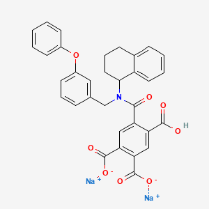 Disodium;4-carboxy-5-[(3-phenoxyphenyl)methyl-(1,2,3,4-tetrahydronaphthalen-1-yl)carbamoyl]phthalate