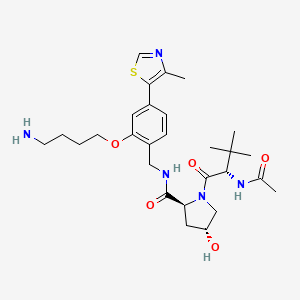 (2S,4R)-1-[(2S)-2-acetamido-3,3-dimethylbutanoyl]-N-[[2-(4-aminobutoxy)-4-(4-methyl-1,3-thiazol-5-yl)phenyl]methyl]-4-hydroxypyrrolidine-2-carboxamide