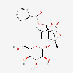 [(1R,3R,4R,6S,9S)-4-hydroxy-6-methyl-8-oxo-1-[(2R,3S,4R,5R,6S)-3,4,5-trihydroxy-6-(hydroxymethyl)oxan-2-yl]oxy-7-oxatricyclo[4.3.0.03,9]nonan-9-yl]methyl benzoate